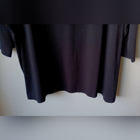 💜3/$25 Catherines 3X 26/28W Black and Silver Patterned Shirt - Picture 5 of 9